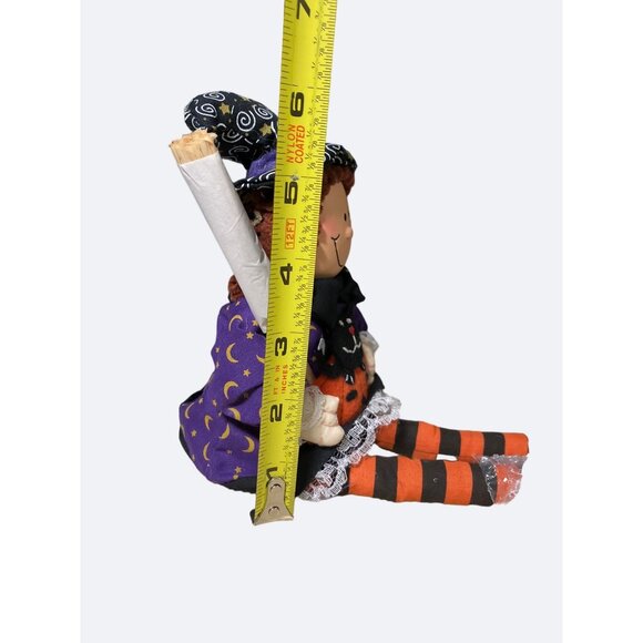 Whimsical Witch Shelf Sitter Pixie Legs Doll Halloween Decor - Picture 8 of 11